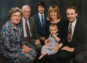 studio portrait, a rare occasion! James a babe in arms, 1994