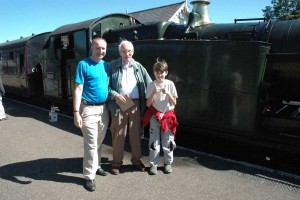 David, John & Luke at the Poppy Line steam railways, near Sheringham, c. 2007/8