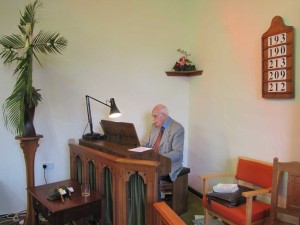 John played the organ at Knapton Methodist Church for over 20 years. Here is playing for the Easter Service in 2010