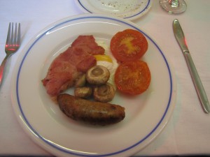 Here is some proof! David's breakfast (I went several times to the easter service!)