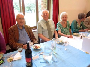 Dad chats to Frank and Mary Burton at their 60th wedding anniversary, around 2013