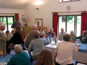 John is the 'guest-of-honour' at his friend Frank Burton's 60th wedding anniversary, around 2012/3