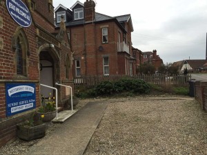 Further Parking available by the Coronation Hall, with the white triangular front to the right of this picture