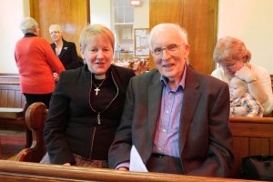 John on the occasion of becoming a member at Knapton Methodist in 2014. He had been treasurer for years and felt being a 'formal member' was a conflict until he stopped doing that role!