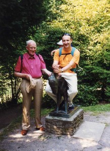 David was photographed on this donkey when he was four, a great moment remembered here in 1999