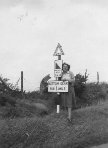 Irene on that same camping trip in the 50's, somewhere in Devon