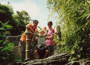 John captured a family moment! Disney, 2000