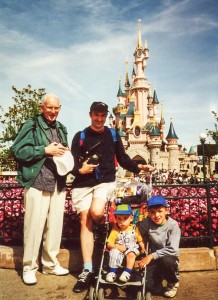 John, David, Luke & james in Disneyland paris, 2000