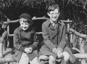 David and Colin in the garden of their Aunti Grace and Uncle Frank (Thurling) in North Walsham around 1962/3
