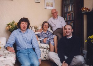 Colin, Irene, John and David in Mundesley in the 1990's