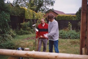 David & Colin plant an apple tree in North Walsham for dad!
