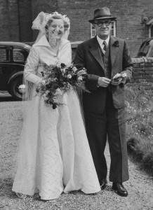 Irene is given away at her wedding to John in May 1953 at Meeting Hill Chapel in Norfolk