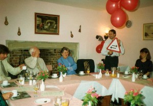 David delivers his 'speech' at mum and dad's ruby wedding anniversary, many of the words have been reused verbatim in David's tribute at dad's funeral service too. May '93