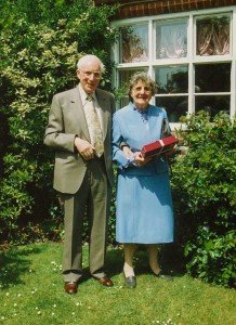 John & Irene at Green Farm Restaurant, Thorpe Market on their 40th wedding anniversary celebrations, May 1993
