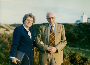 John and Irene on the cliff top in Mundesley, around 1994