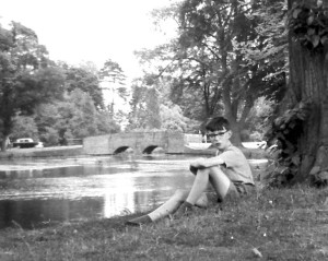 Colin by the river in Thetford, where we lived for a few years, around 1966