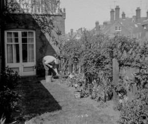 John hard at work in his garden! at 1 Vicarage Road, Cromer