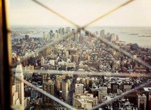 On a lighter note, dad was somewhat surprised to be taken to the Empire State Building. Here the observation deck on the 86th floor give great views across new York City. Dad enjoyed the achievement! 2002