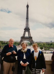 Mum and Dad with Sarah Furmage, that same paris moment! 1994